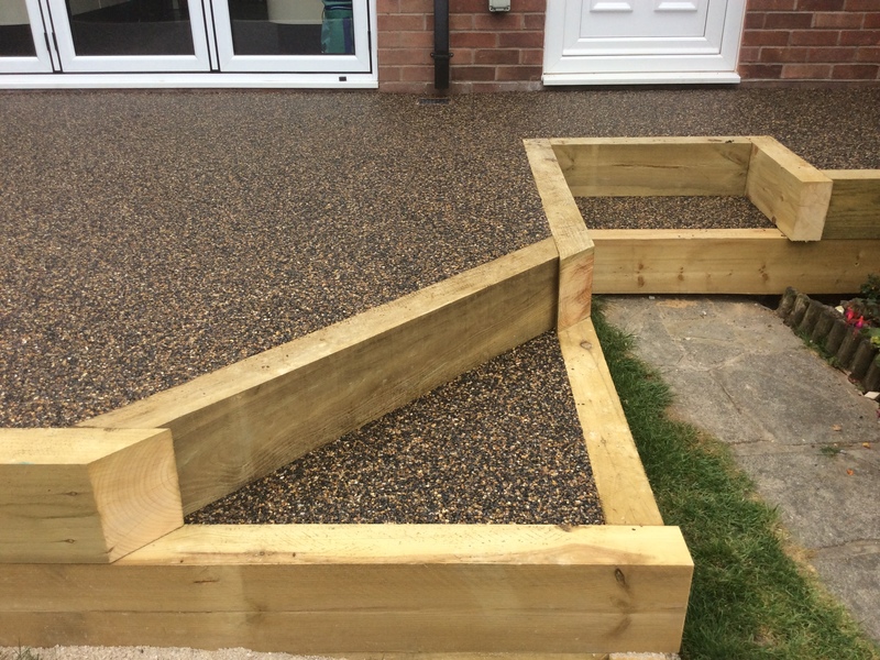 steps and paving in resin at Poulton