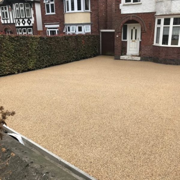 car park with resin driveway in North West
