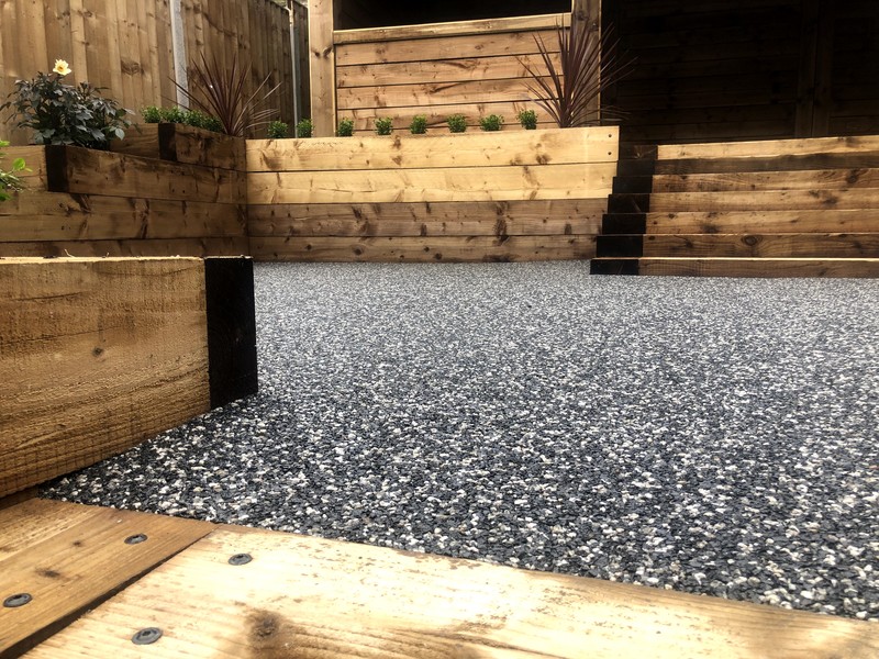 Liverpool patio area resurfaced in resin